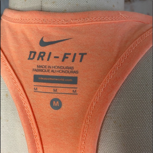 NIKE Dri-fit orange racerback tank top size medium - Picture 7 of 8